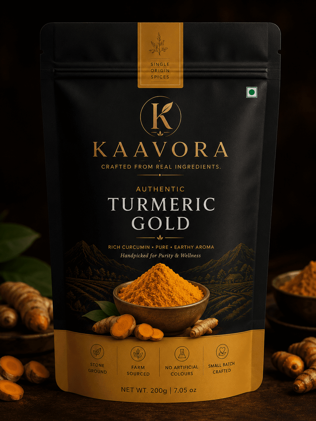 Golden Turmeric Powder | Premium Haldi for Everyday Cooking | KAAVORA