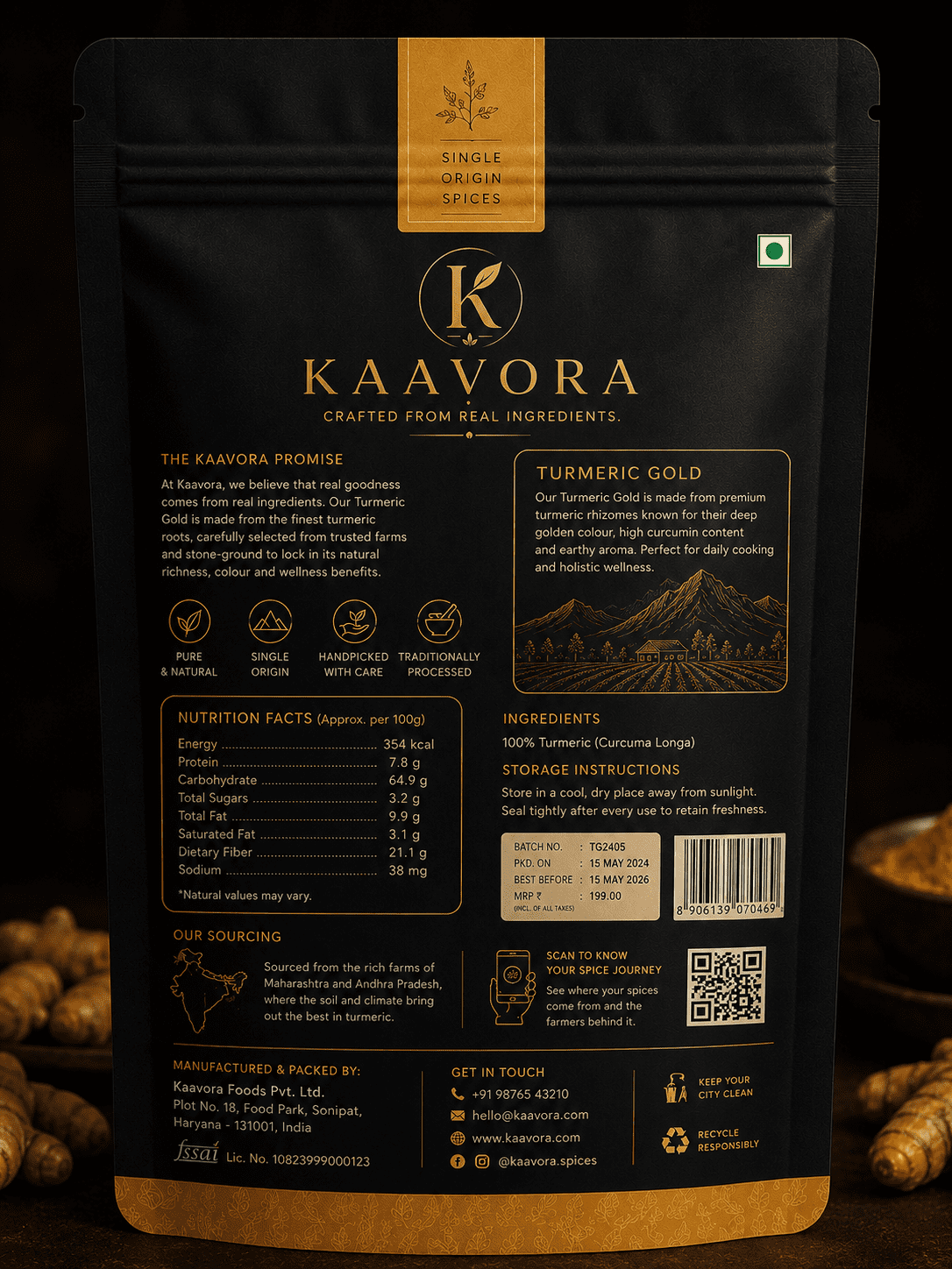 Golden Turmeric Powder | Premium Haldi for Everyday Cooking | KAAVORA - Image 2