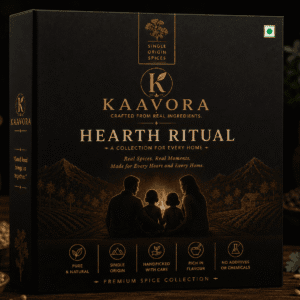 KAAVORA Hearth Ritual premium spice collection designed for families of up to 4 members using authentic ingredients.